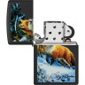 Zippo Linda Picken 48596, Black Matte — Fox in Snow