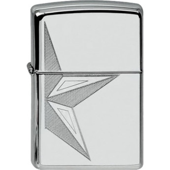 Зажигалка Zippo Classic 250 Half Star, серебристая